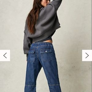 Free People Play Hard denim jogger